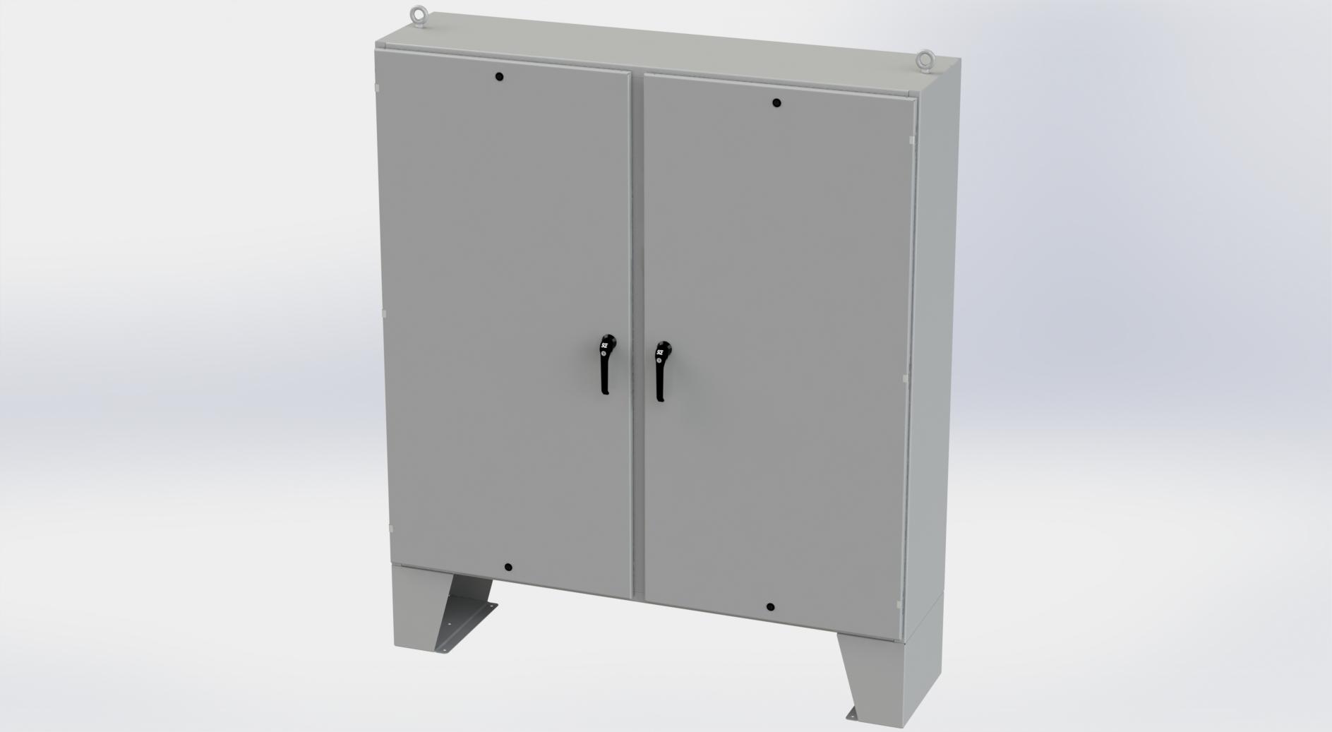 Saginaw Control SCE-72EL7218LPPL 2DR EL LPPL Enclosure, Height:72.00", Width:72.00", Depth:18.00", ANSI-61 gray powder coating inside and out. Optional sub-panels are powder coated white.