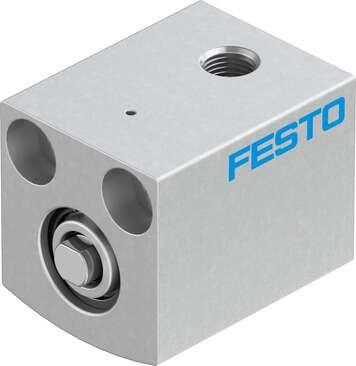 Festo 188071 short-stroke cylinder AEVC-10-10-P No facility for sensing Stroke: 10 mm, Piston diameter: 10 mm, Spring return force, retracted: 3 N, Cushioning: P: Flexible cushioning rings/plates at both ends, Assembly position: Any