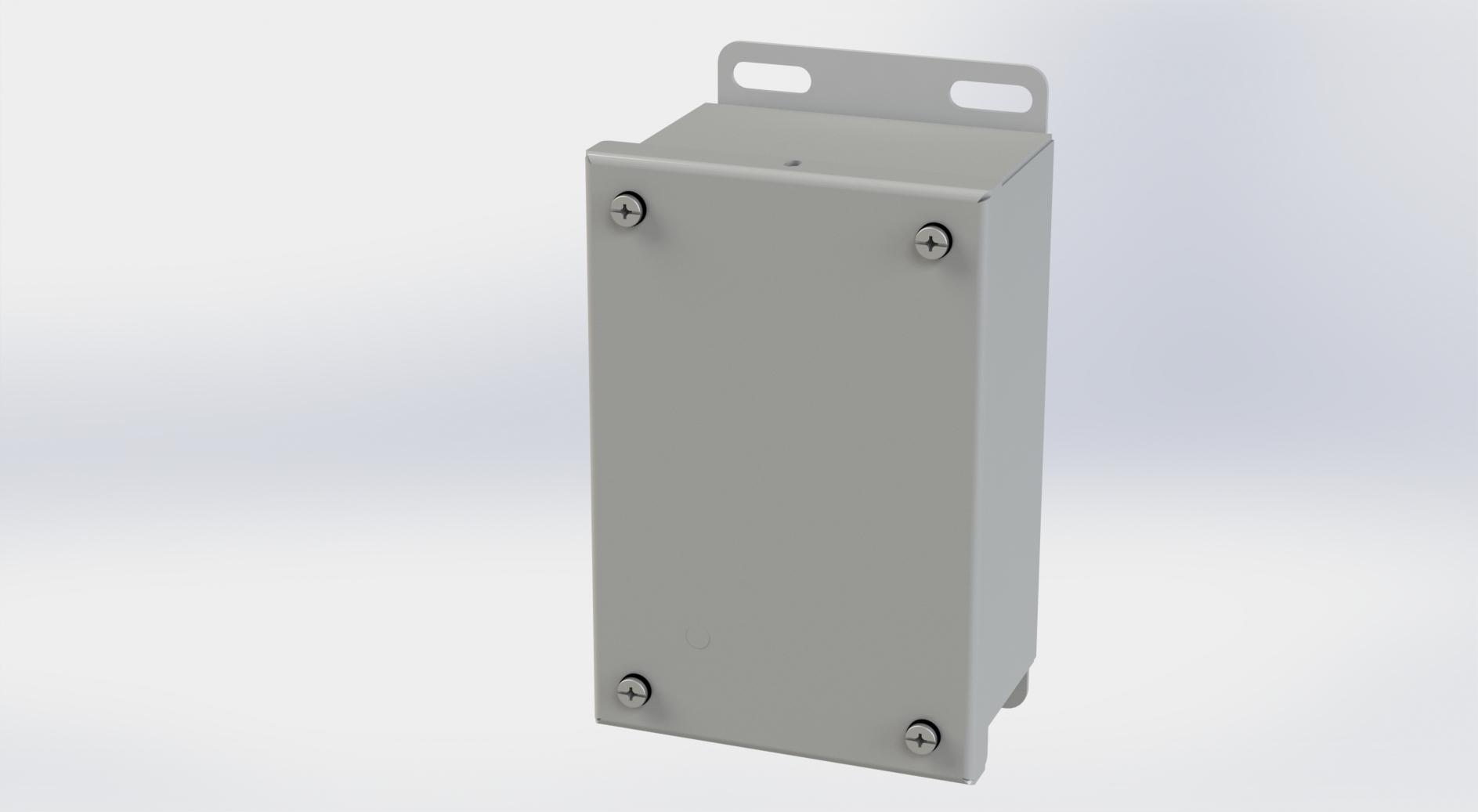 Saginaw Control SCE-604SC SC Enclosure, Height:6.13", Width:4.00", Depth:3.00", ANSI-61 gray powder coating inside and out.  Optional sub-panels are powder coated white.