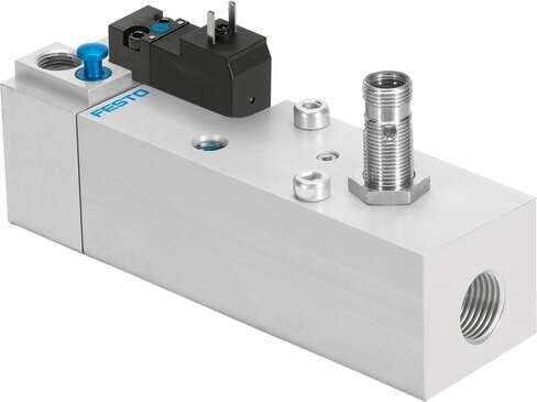 Festo 557377 soft-start valve VABF-S6-1-P5A4-G12-4-1-P Max. positive test pulse with logic 0: 2500 µs, Max. negative test pulse with logic 1: 1400 µs, Vibration resistance: Transport application test at severity level 2 in accordance with FN 942017-4 and EN 60068-2-6,