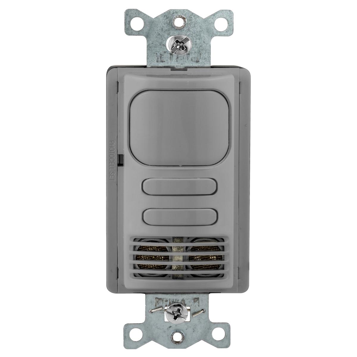 Hubbell AD2001GY22 Vacancy Sensors, Wall Switch, AdaptiveDual Technology, 2 Circuit, 120/277V AC, Gray 