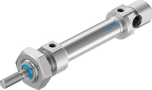 Festo 19190 standards-based cylinder DSNU-12-25-P-A Based on DIN ISO 6432, for proximity sensing. Various mounting options, with or without additional mounting components. With elastic cushioning rings in the end positions. Stroke: 25 mm, Piston diameter: 12 mm, Pist