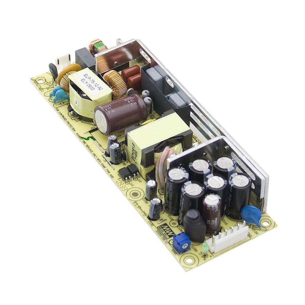 MEAN WELL ELP-75-48 AC-DC Single output Open frame power supply; Output 48Vdc at 1.6A