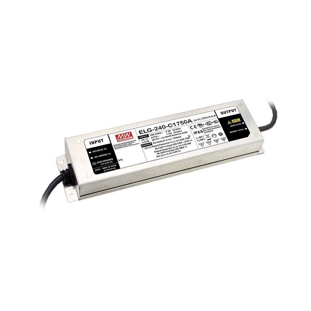 MEAN WELL ELG-240-C2100D2 AC-DC Single output LED Driver (CC) with PFC; Output 115Vdc at 2.1A; Timer dimming