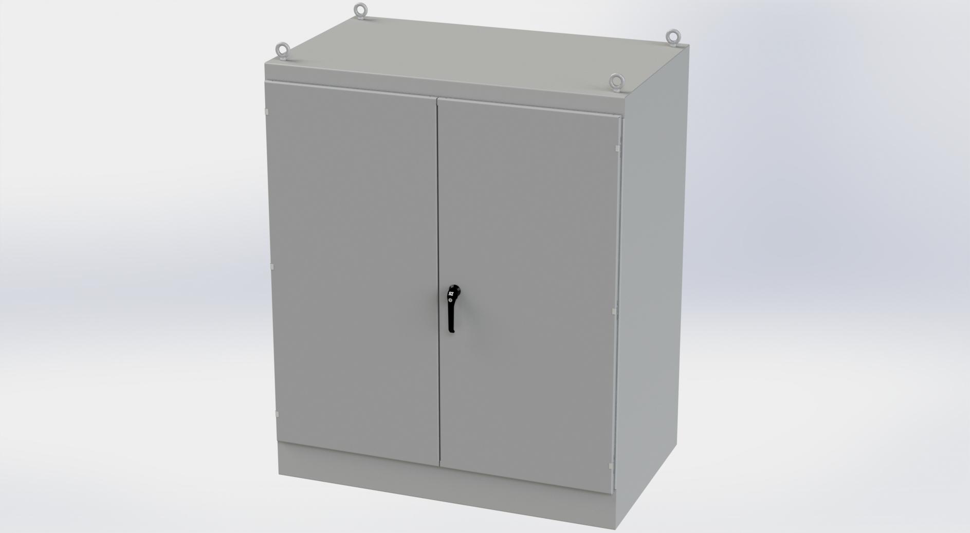 Saginaw Control SCE-726036FSD FSD Enclosure, Height:72.00", Width:60.00", Depth:36.00", ANSI-61 gray finish inside and out. Optional sub-panels are powder coated white.