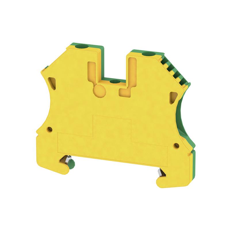 Weidmuller 1010100000 PE terminal, Screw connection, 4 mm², 480 A (4 mm²), Green/yellow, WPE 4