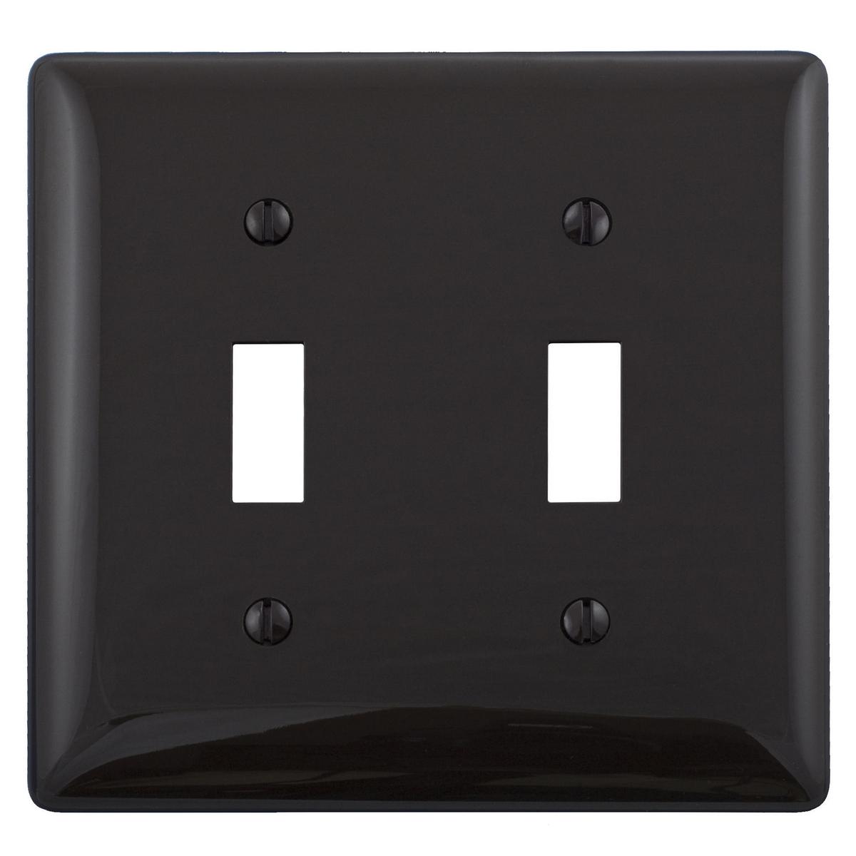 Hubbell NPJ2BK Wallplates and Box Covers, Wallplate, Nylon, Mid-Sized, 2-Gang, 2) Toggle, Black  ; Over 30 years of excellent field performance with over 36 million distribution arresters installed ; Long lasting ESPTM housing material with superior mechanical strength 
