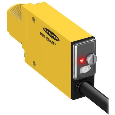 Banner SM2A312C W-30 Photo-electric sensor with convergent mode - Banner Engineering (MINI-BEAM series - SM2A312) - Part #35968 - Sensing range 16mm - Infrared (IR) light (880nm) - 1 x digital output (Solid-state AC output; SPST contact type) (Light-ON or Dark-ON operation) -