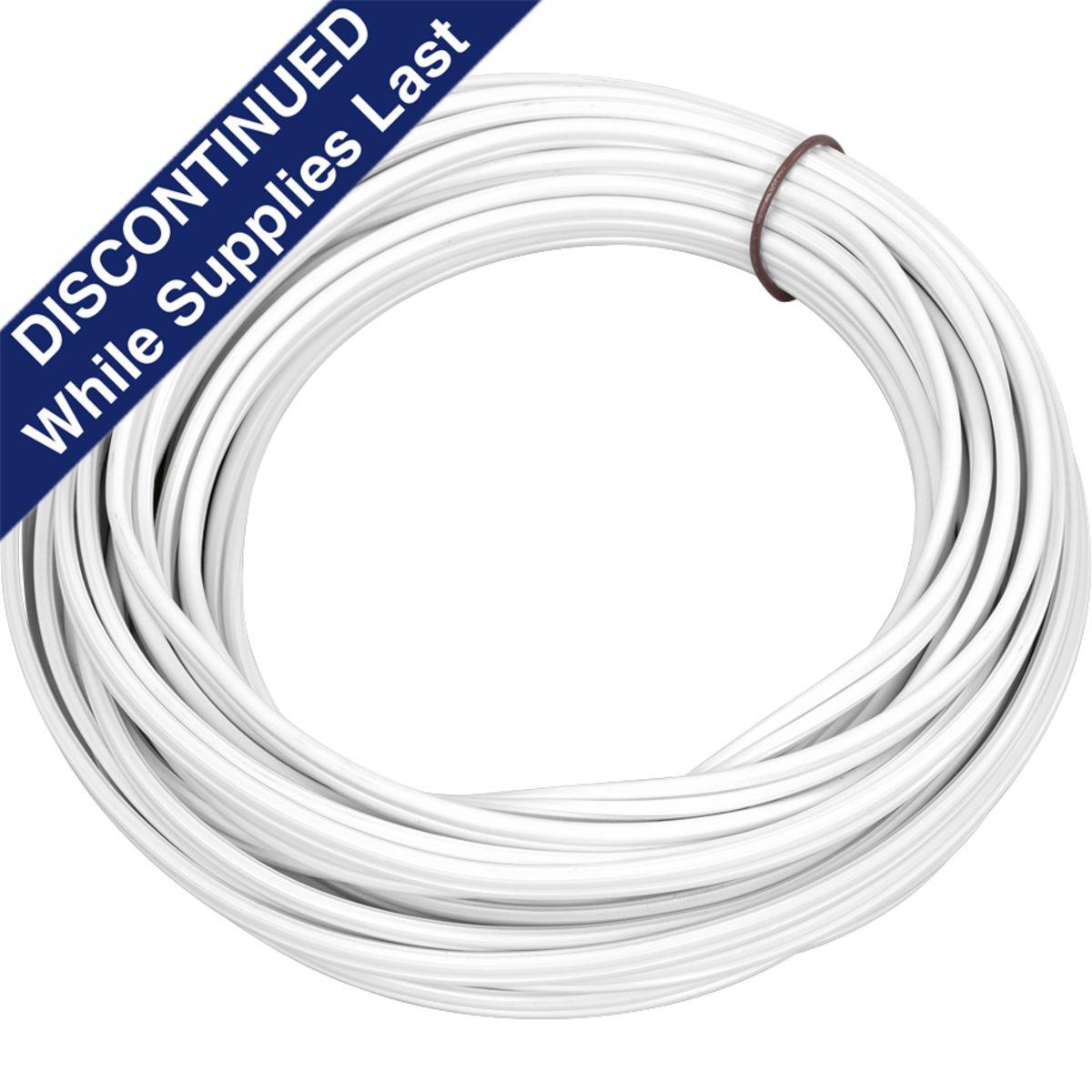 Hubbell P860029-028 20 Feet of SPT-2 wire can be used for direct wiring of the Hide-a-Lite V LED Puck P700005 series. The wiring provides the length needed to daisy chain the LED pucks together. This wire is rated so it can be exposed under the cabinet and is safe to touch. 