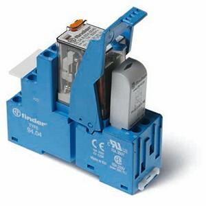Finder 58.34.8.120.0060 Electromechanical interface relay module pre-assembled with socket base and ejector - with LED indicator - Finder (58 series) - Control coil voltage 120Vac (50Hz/60Hz) - 4 poles (4P) - 4C/O / 4PDT (4 Pole Double Throw) contact - Rated current 7A (250Vac; 
