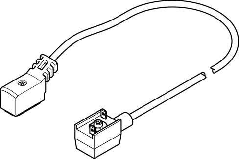 Festo 8047681 connecting cable NEBV-Z4WA2-E-0.2-N-Z1W2-S1 Cable identification: Without inscription label holder, Connection frequency: 50, Product weight: 18 g, Electrical connection 1, function: Field device side, Electrical connection 1, design: Angular