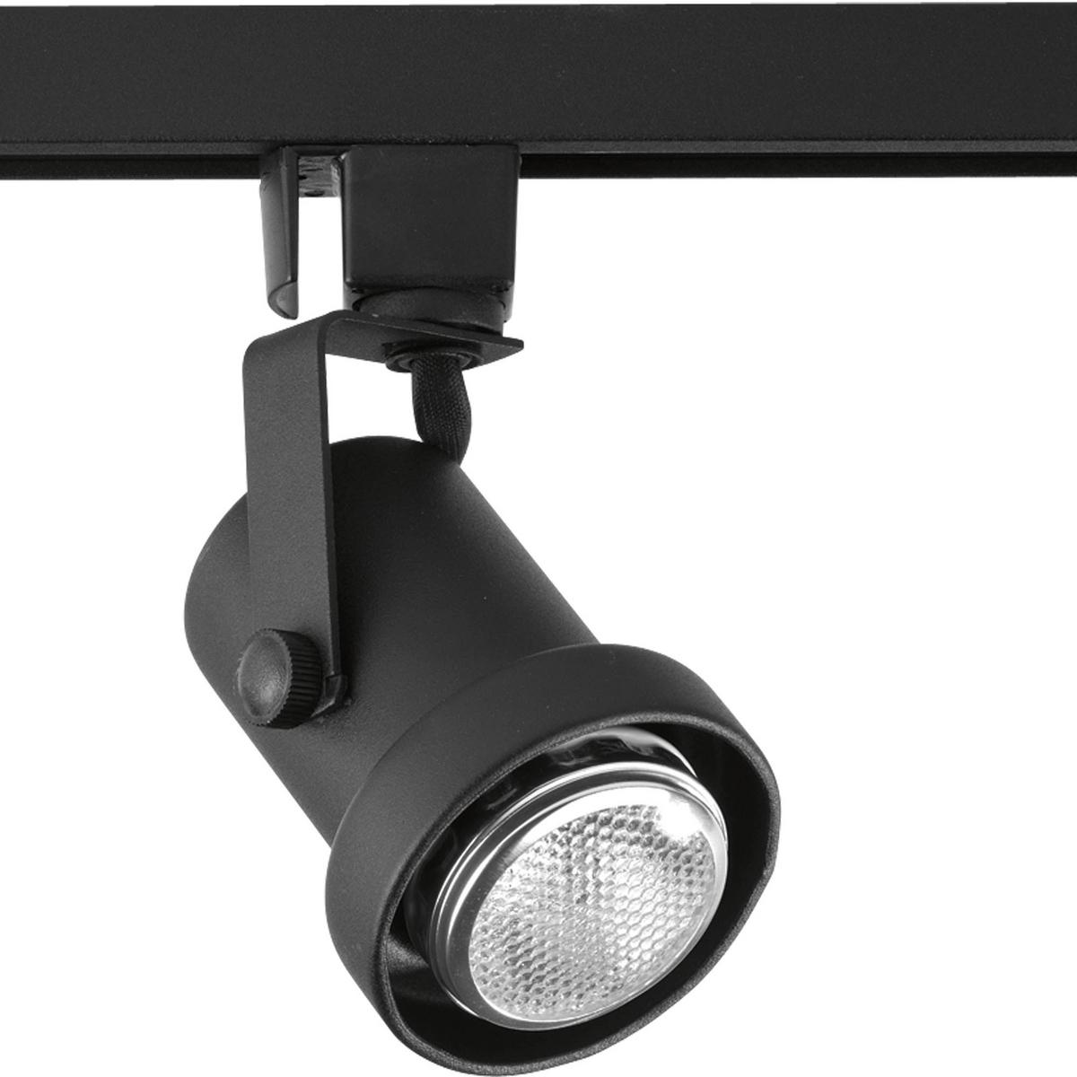 Hubbell P6325-31 Black high tech Alpha Trak track head with 360 degree horizontal rotation and 90 degree vertical rotation. Heads can be easily repositioned on the track to provide lighting in different areas of the room. Excellent for both residential and retail location