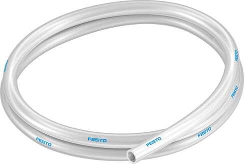 Festo 197379 plastic tubing PUN-H-10X1,5-NT Approved for use in food processing (hydrolysis resistant) Outside diameter: 10 mm, Bending radius relevant for flow rate: 52 mm, Inside diameter: 7 mm, Min. bending radius: 28 mm, Tubing characteristics: Suitable for energy