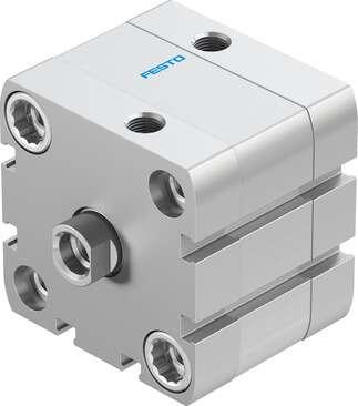 Festo 536321 compact cylinder ADN-50-10-I-P-A Per ISO 21287, with position sensing and internal piston rod thread Stroke: 10 mm, Piston diameter: 50 mm, Piston rod thread: M10, Cushioning: P: Flexible cushioning rings/plates at both ends, Assembly position: Any
