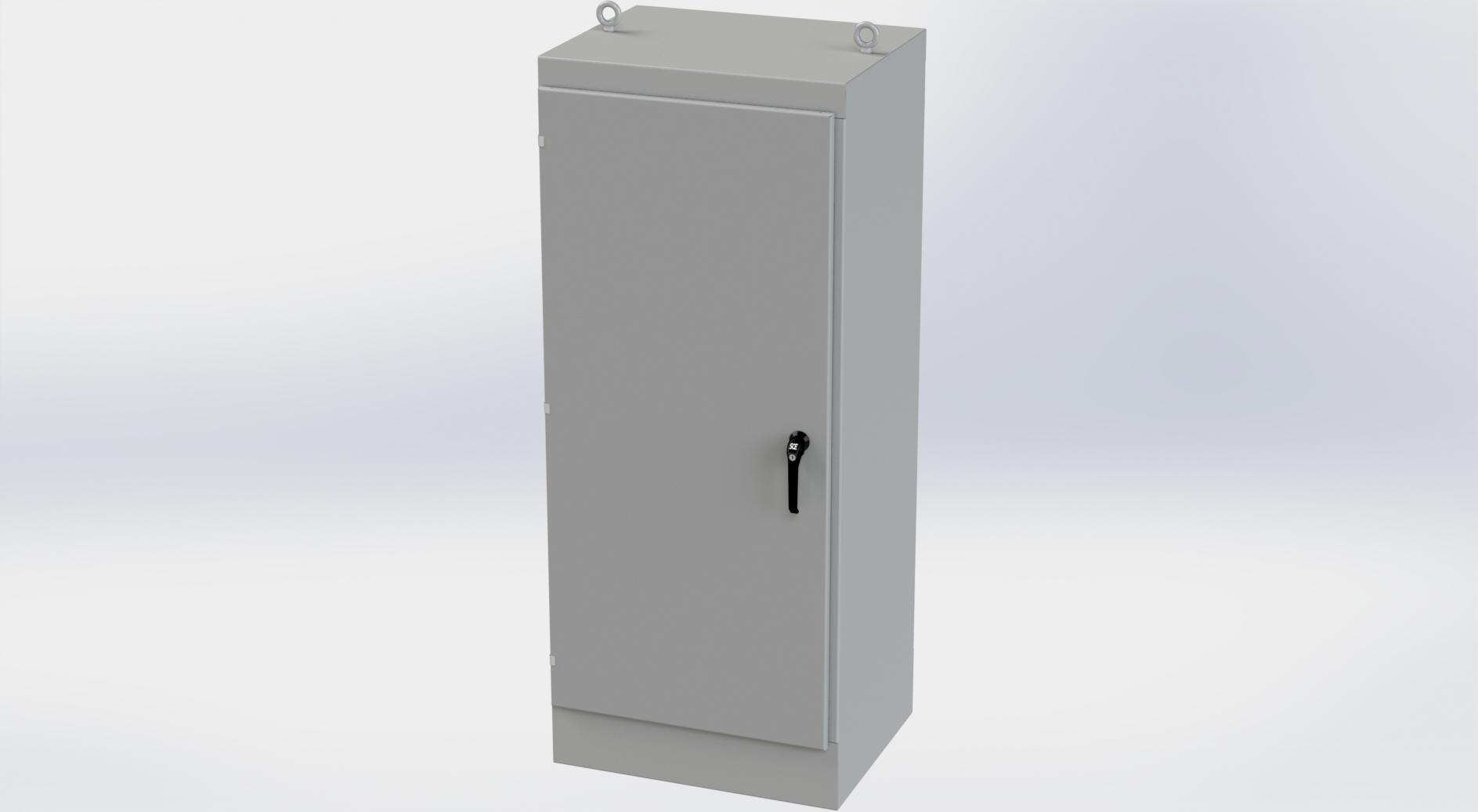 Saginaw Control SCE-72EL3024FSDA FSDA Enclosure, Height:72.00", Width:30.00", Depth:24.00", ANSI-61 gray powder coat inside and out. Optional sub-panels are powder coated white.