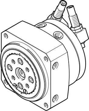 Festo 1369126 semi-rotary drive DSM-40-270-CC-HD-A-B Size: 40, Cushioning angle: 16 deg, Rotation angle adjustment range: 0 - 240 deg, Swivel angle: 0 - 240 deg, Cushioning: CC: Shock absorber at both ends