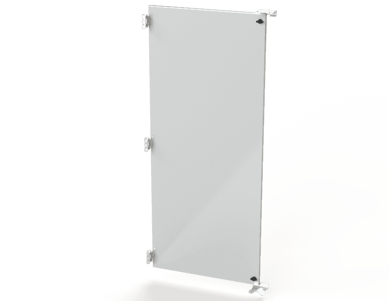 Saginaw Control SCE-DF7260 Panel, Dead Front (Overlaping Two Door), Height:67.50", Width:28.50", Depth:0.83", Powder coated white inside and out.