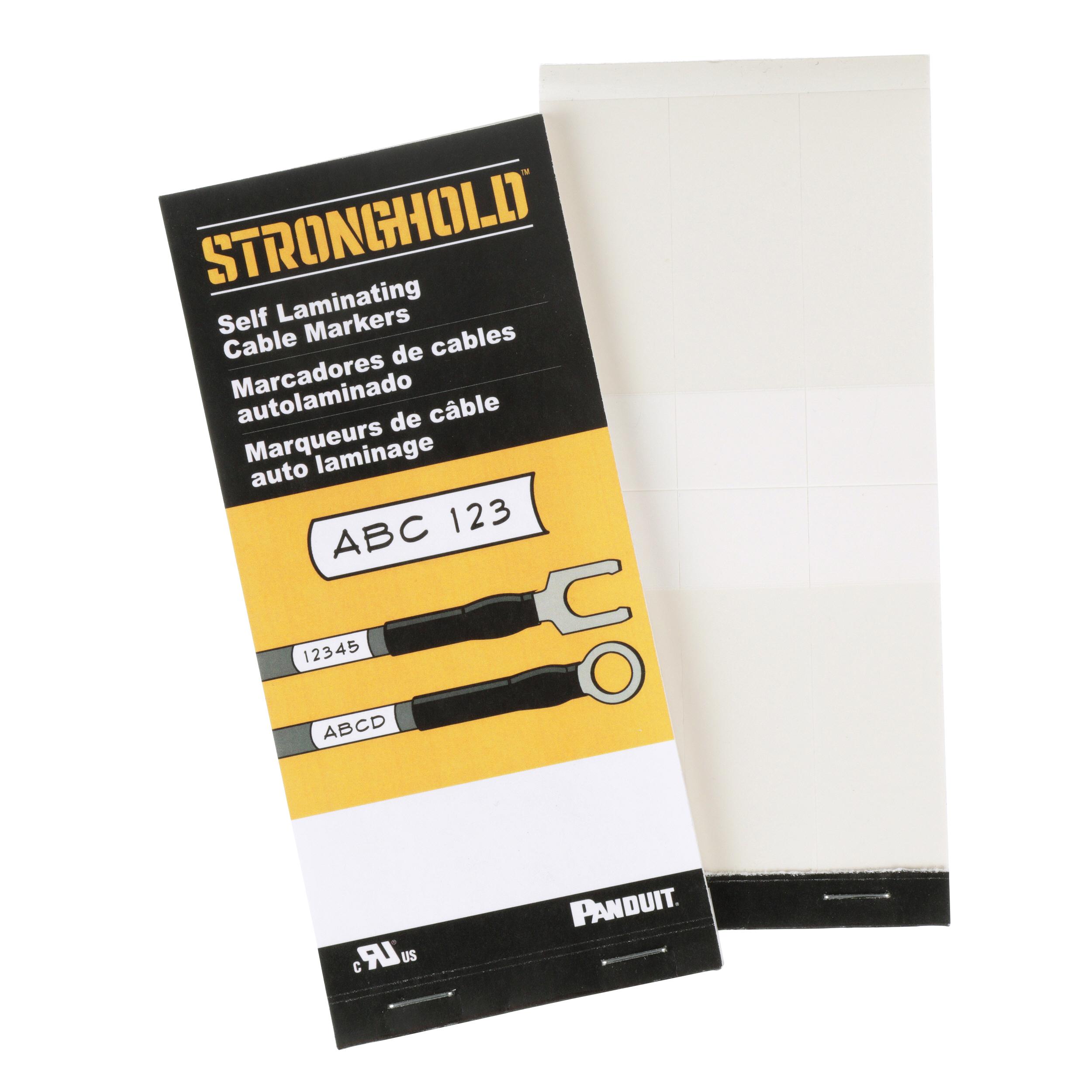 Panduit PSCB-3Y "CABLE MARKER BOOK 3/4"" X 1""SELF-LAMINATING WRITE-ON WHITE60/BOOK ROHS"