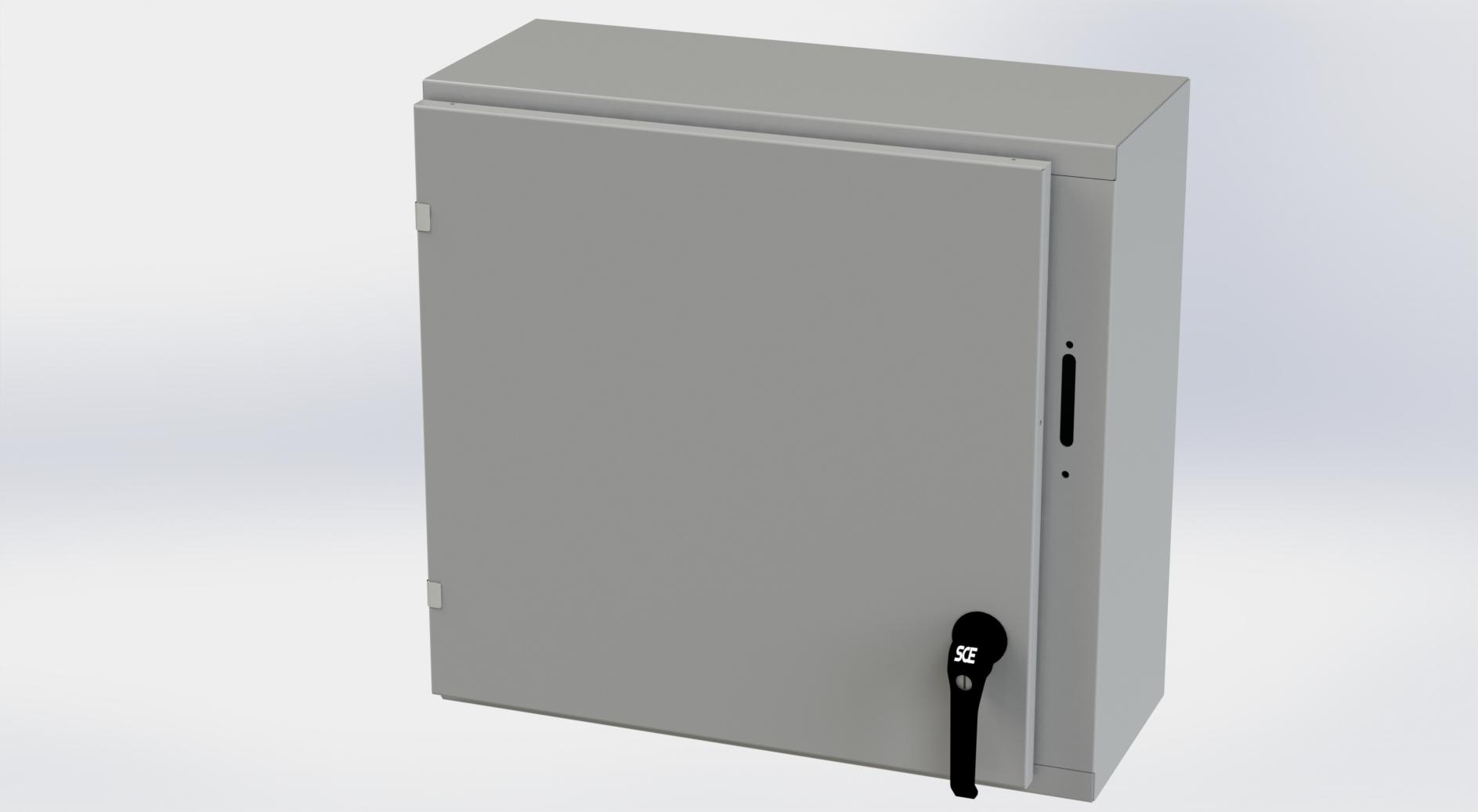 Saginaw Control SCE-24XEL2510LP XEL LP Enclosure, Height:24.00", Width:25.38", Depth:10.00", ANSI-61 gray powder coating inside and out. Optional sub-panels are powder coated white.