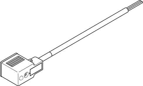 Festo 3579468 connecting cable NEBV-B2W3-K-0.6-N-LE3 Authorisation: c CSA us (OL), Cable identification: Without inscription label holder, Product weight: 80 g, Electrical connection 1, function: Field device side, Electrical connection 1, design: Angular