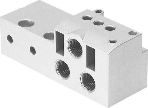 Festo 525227 sub-base MHA4-AS-3-1/4 For sub-base valves MHA4-... Corrosion resistance classification CRC: 2 - Moderate corrosion stress, Product weight: 310 g, Mounting method for sub-base: with through hole, Mounting method for valve: with internal (female) thread, P