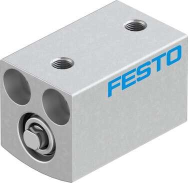 Festo 526900 short-stroke cylinder ADVC-6-10-P Without thread on piston rod Stroke: 10 mm, Piston diameter: 6 mm, Cushioning: P: Flexible cushioning rings/plates at both ends, Assembly position: Any, Mode of operation: double-acting