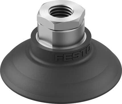 Festo 8073832 suction cup OGVM-60-G-N-G14F Suction cup height compensator: 10,6 mm, Min. workpiece radius: 27,5 mm, Nominal size: 6 mm, suction cup diameter: 60 mm, suction cup volume: 22 cm3