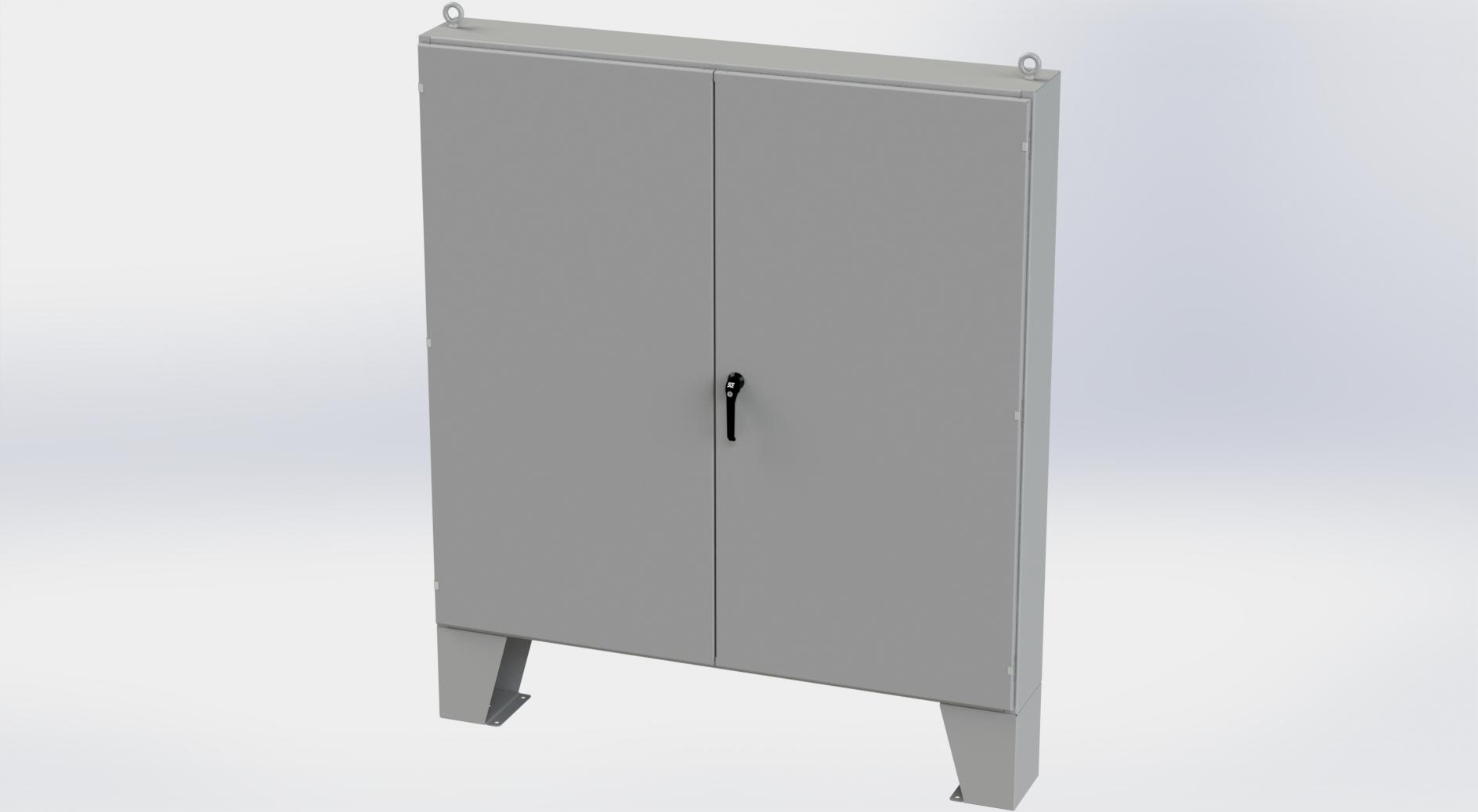 Saginaw Control SCE-727210ULP 2DR LP Enclosure, Height:72.00", Width:72.00", Depth:10.00", ANSI-61 gray powder coating inside and out. Optional sub-panels are powder coated white.