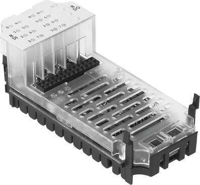 Festo 526257 input/output module CPX-8DE-8DA for modular electrical terminal CPX, 8 digital inputs, 8 digital outputs. Dimensions W x L x H: (* (incl. interlinking block and connection technology), * 50 mm x 107 mm x 50 mm), No. of outputs: 8, No. of inputs: 8, Diagno