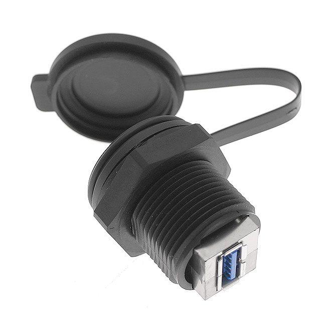 Mencom D-USB-AFAF-M25-PA Low Profile Port Adapter with USB Style A Female to Style A Female, M25 in a Plastic Shell
