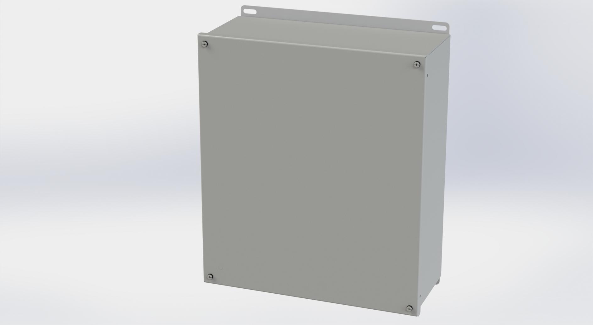 Saginaw Control SCE-1614SC SC Enclosure, Height:16.13", Width:14.00", Depth:6.00", ANSI-61 gray powder coating inside and out.  Optional sub-panels are powder coated white.