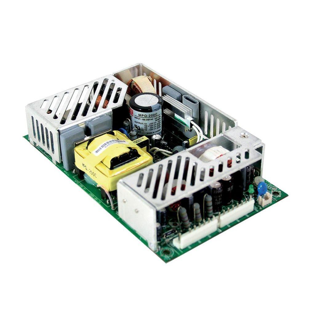 MEAN WELL MPQ-200F AC-DC Quad output Medical Open frame power supply; Output 5Vdc at 18A +24Vdc at 3.3A +15Vdc at 2.4A -15Vdc at 2.4A; 2xMOPP