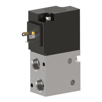 Humphrey L31039RC12VDC Solenoid Valves, Small 2-Way & 3-Way Solenoid Operated, Number of Ports: 3 ports, Number of Positions: 2 positions, Valve Function: Latching Solenoid, Piping Type: Inline, Direct Piping, Coil Entry Orientation: Rotated, over port 1, Size (in)  HxWxD: 2.38