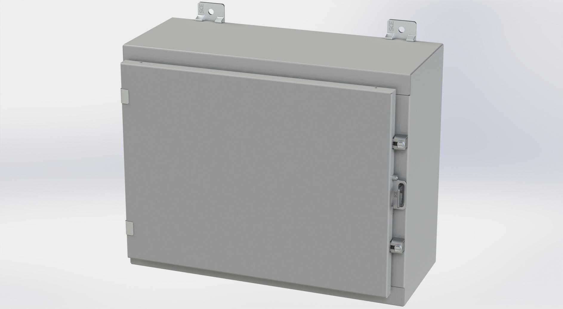 Saginaw Control SCE-16H2008LP Nema 4 LP Enclosure, Height:16.00", Width:20.00", Depth:8.00", ANSI-61 gray powder coating inside and out. Optional panels are powder coated white.