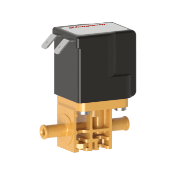 Humphrey 35031300 Solenoid Valves, Small 2-Way & 3-Way Solenoid Operated, Number of Ports: 2 ports, Number of Positions: 2 positions, Valve Function: Normally Closed, Piping Type: Inline, Direct Piping, Size (in)  HxWxD: 2.58 x 1.21 x 1.49, Media: Aggressive Liquids & Gase