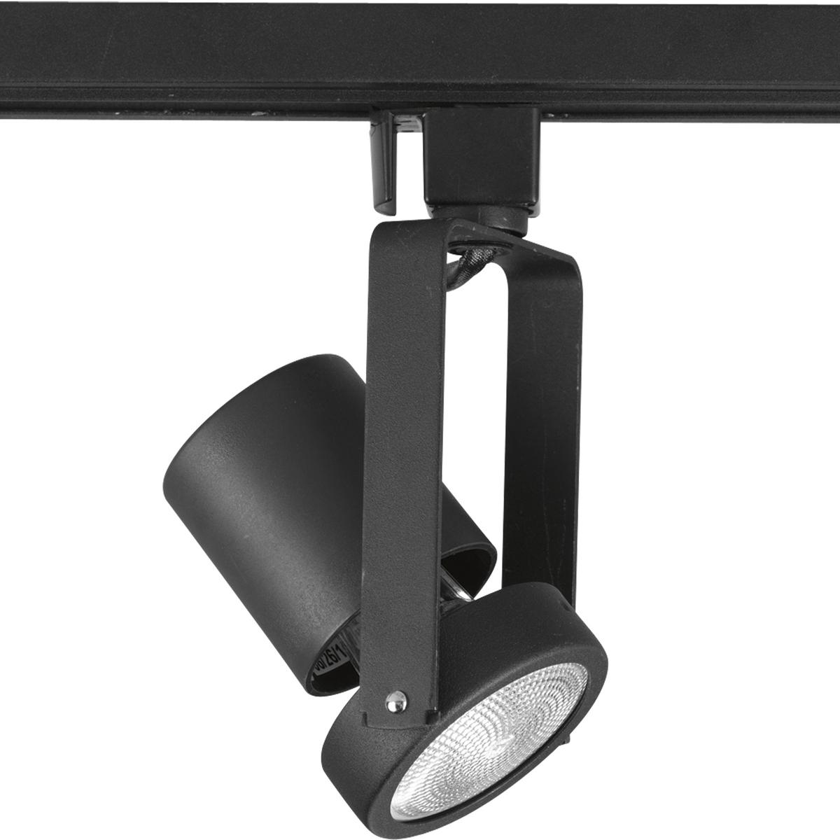 Hubbell P6326-31 Black high tech Alpha Trak track head with 360 degree horizontal rotation and 90 degree vertical rotation. Heads can be easily repositioned on the track to provide lighting in different areas of the room. Excellent for both residential and retail location
