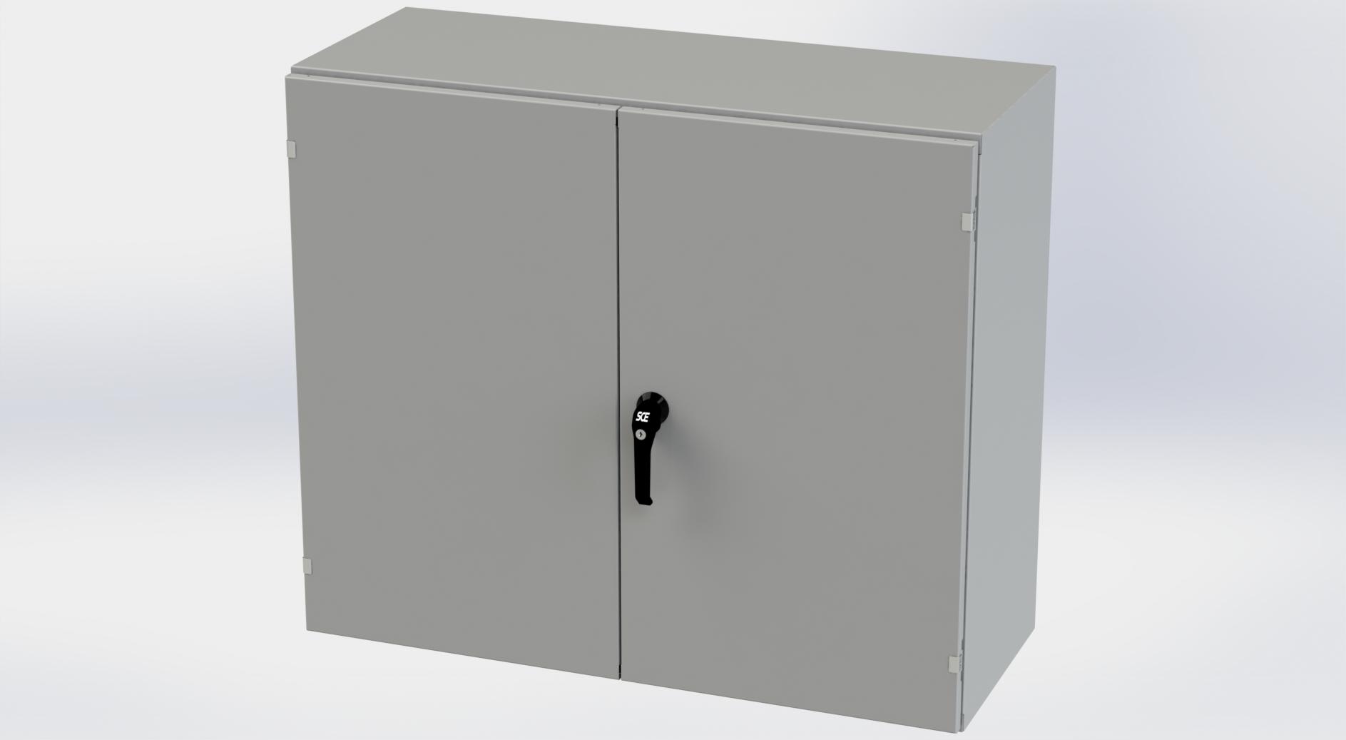 Saginaw Control SCE-364216WFLP WFLP Enclosure, Height:36.00", Width:42.00", Depth:16.00", ANSI-61 gray powder coating inside and out.