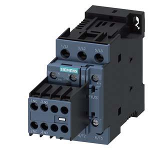Siemens 3RT2026-1BB44 power contactor, AC-3 25 A, 11 kW / 400 V 2 NO + 2 NC, 24 V DC, 3-pole, Size S0 screw terminal Removable auxiliary switch