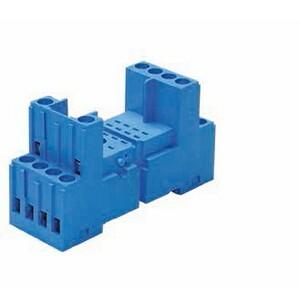 Finder 94.84.2SMA Plug-in socket with metallic retaining / release clip - Finder - Rated current 10A - Box-clamp connections - DIN rail / Panel mounting - Blue color - IP20