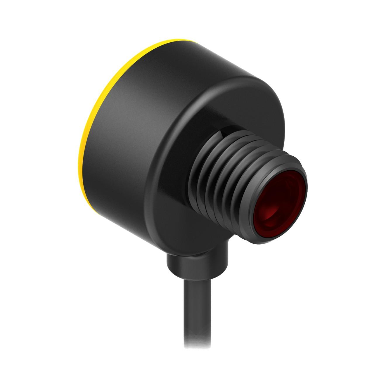 Banner T86EV Photo-electric emitter with through-beam system / opposed mode - Banner Engineering (EZ-BEAM series - T8 series) - Part #66671 - Visible red light (660nm) - Supply voltage 10Vdc-30Vdc (12Vdc / 24Vdc nom.) - Pre-wired with 6.5ft / 2m cable terminated with 