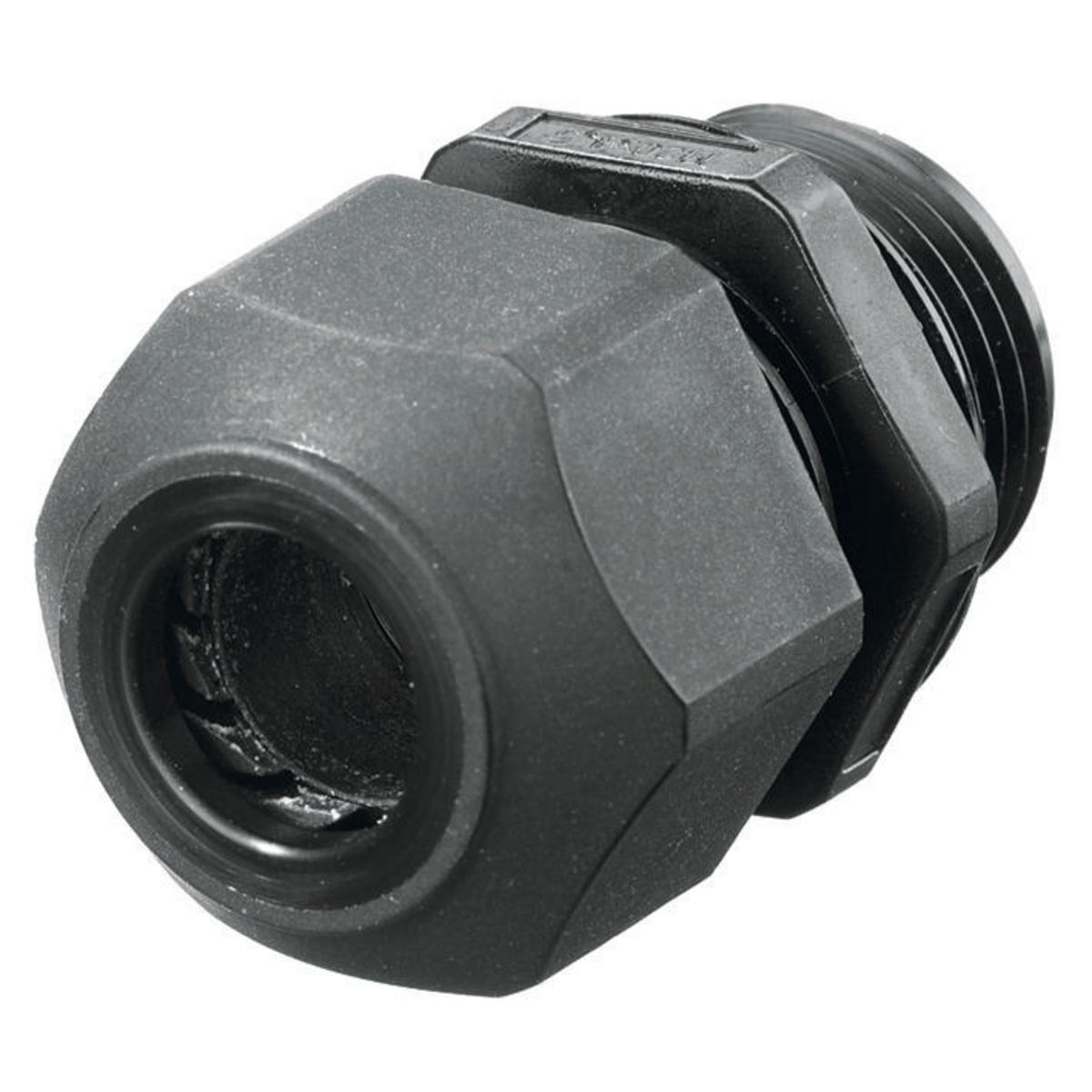 Hubbell SEC75BA Kellems Wire Management, Cord Connectors, European Style, .45-.71", 3/4", Black  ; Low profile ; Connector body is a one-piece design with machined threads ; Standard Product
