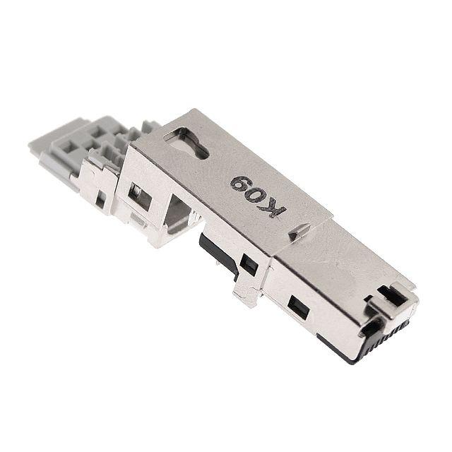 Mencom CX-8J6IM RJ45 field Wireable Connector, IDC termination, Straight Cable Entry