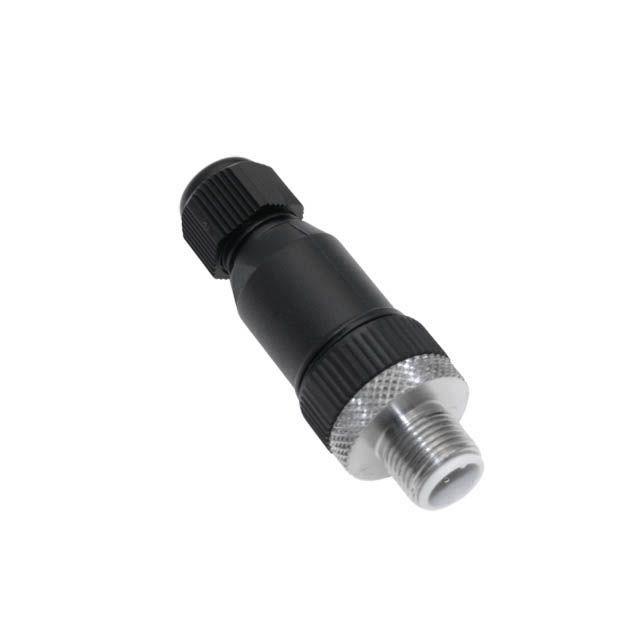 Mencom MDE45-4MP-FW07 Ethernet, Field Wireable, 4 Pole, M12 D-Coded Male Straight, PG07 3-6.5mm