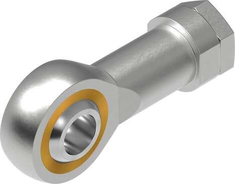 Festo 9261 rod eye SGS-M10X1,25 With hexagonal nut, for spherical swivelling cylinder mounting (piston rod side) as per DIN ISO 8139. Size: M10x1,25, Corrosion resistance classification CRC: 1 - Low corrosion stress, Ambient temperature: -40 - 150 °C, Product weight