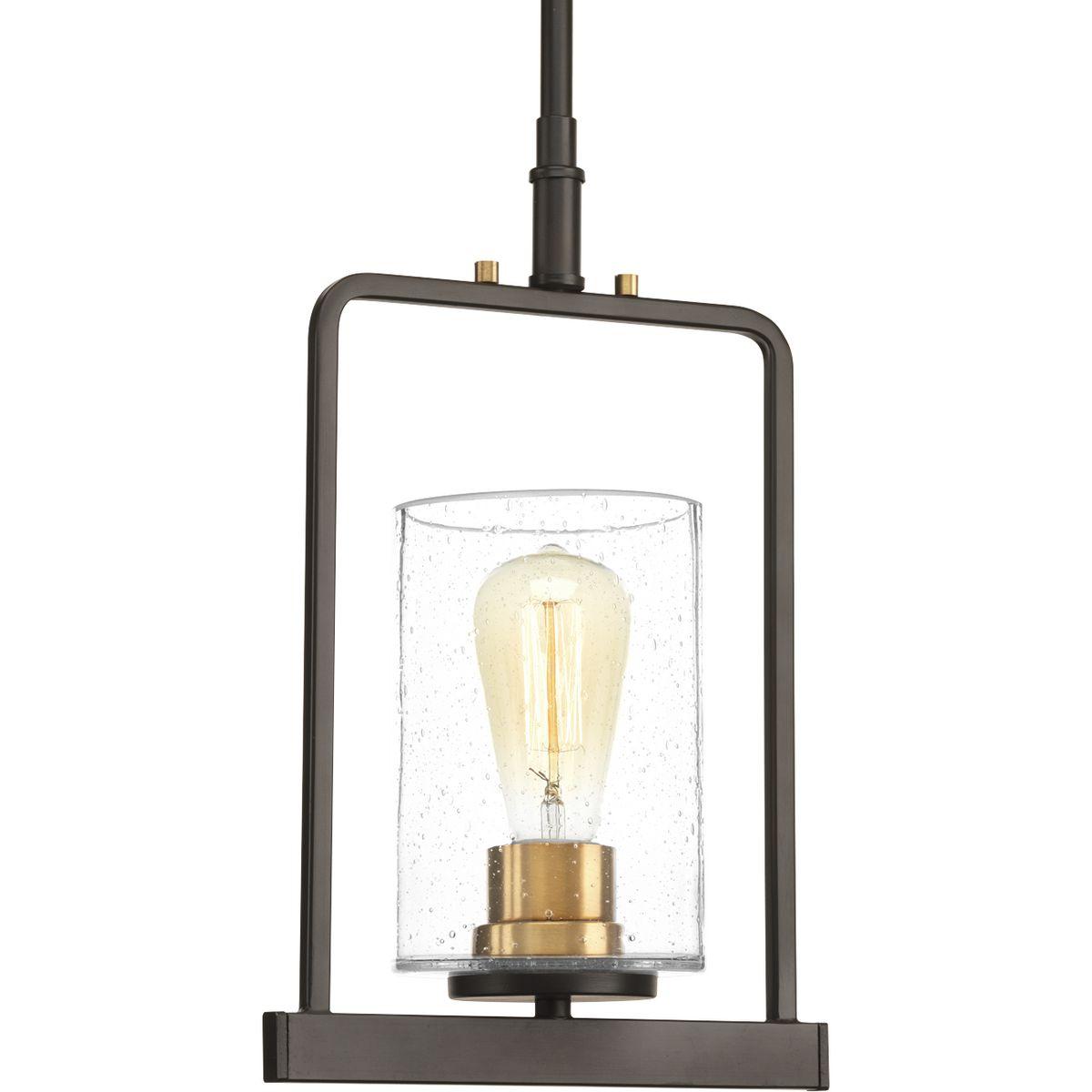 Hubbell P500042-020 Whether for a mountain cabin or an urban retreat, the rustic charm of the Looking Glass collection is an artful display for romantic vintage lighting. Inspired by a timber frame farmhouse, its frame features iron elements that support clear, seeded glass 