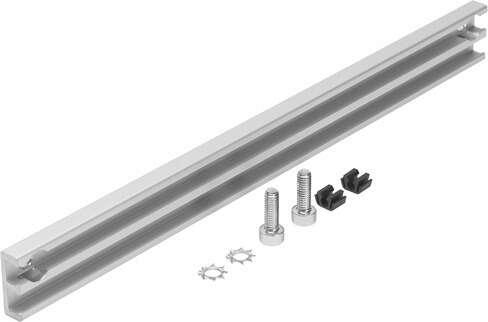 Festo 551406 sensor bracket SIEZ-8M-200 Aluminium rail with two T-slots, for mounting inductive proximity sensors Mounting type: (* Tightened, * with through hole), Max. tightening torque: 2 Nm, Material information: (* Wrought Aluminium alloy, * Steel, * TPE-U(PU)), 