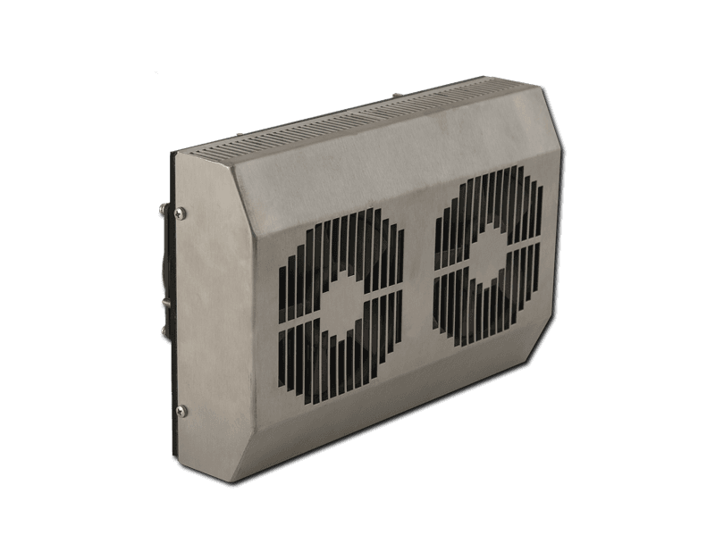 Saginaw Control SCE-TE340B24VSS Thermoelectric Cooler 340 BTU/Hr. 24 VDC, Height:8.00", Width:12.00", Depth:5.50", #4 brushed finish type 304 Stainless Steel