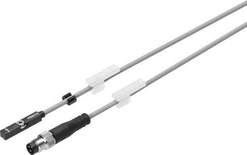 Festo 574342 proximity sensor SMT-8M-A-PS-24V-E-0,3-M8D-EX2 Magnetic, contactless, for T-slot. Design: for T-slot, Based on the standard: EN 60947-5-2, Authorisation: (* RCM Mark, * c UL us - Listed (OL)), CE mark (see declaration of conformity): (* to EU directive fo