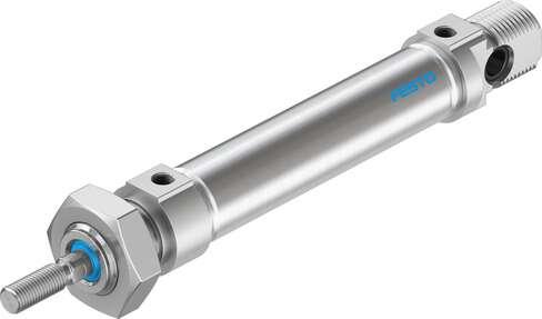 Festo 19229 standards-based cylinder DSNU-16-40-PPV-A Based on DIN ISO 6432, for proximity sensing. Various mounting options, with or without additional mounting components. With adjustable end-position cushioning. Stroke: 40 mm, Piston diameter: 16 mm, Piston rod th