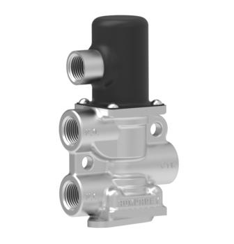 Humphrey 501E2321611205060 Solenoid Valves, Large 2-Way & 3-Way Solenoid Operated, Number of Ports: 3 ports, Number of Positions: 2 positions, Valve Function: Double Solenoid, Detent, Piping Type: Inline, Direct Piping, Options Included: Mounting base, Approx Size (in) HxWxD: 5.72 
